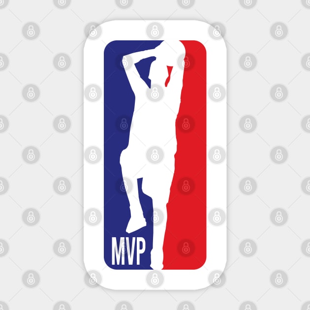 Nikola Jokic MVP Famous Shooting Shuffle Basketball Logo Sticker by vlada123